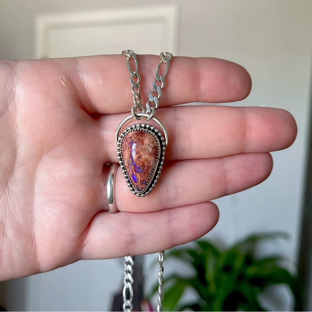 FLASHY Mexican Fire Opal Neckalce